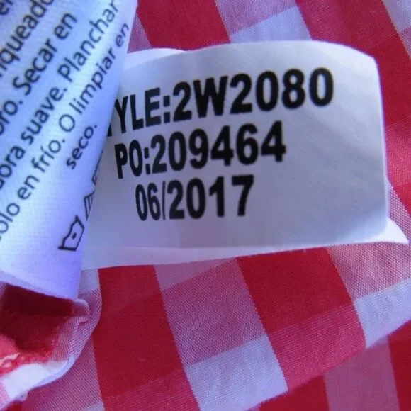 Vineyard Vines Gingham Button Up Shirt Relaxed Seabreeze Size 8 Style: 2W2080 - Picture 13 of 16